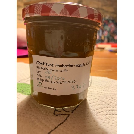 Confiture rhubarbe vanille 260g