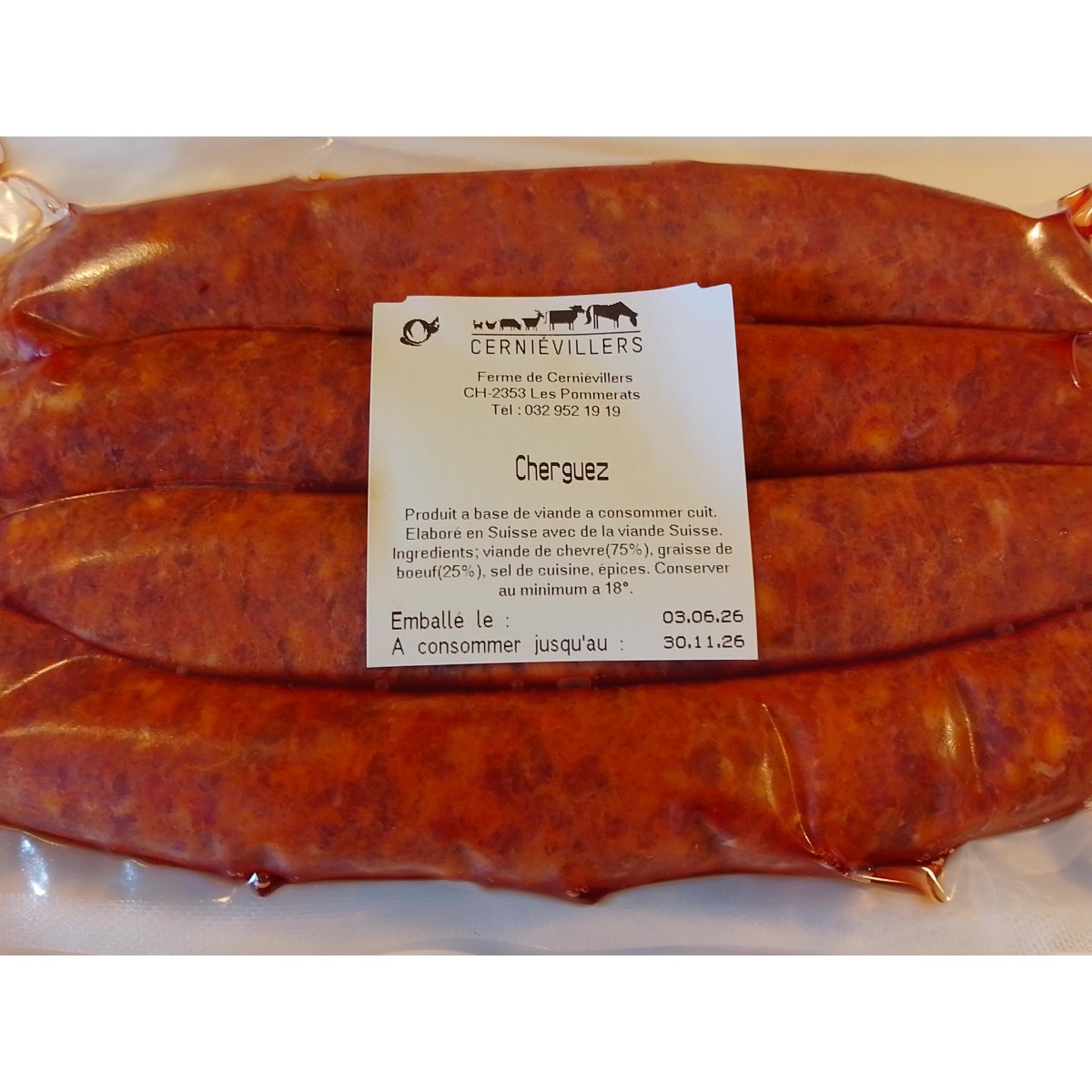 Cherguez (congelées)